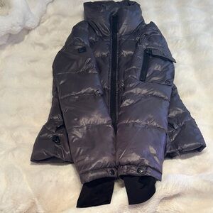 SAM. glossy puffer freestyle jacket in deep gray